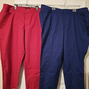 Eloquii Red And Blue Pants 24V